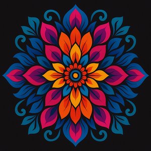 Radiant Floral Mandala