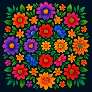 Radiant Floral Mandala — Vibrant Bloom Pattern