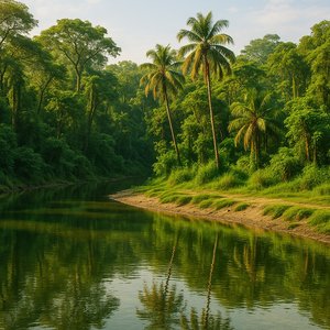 Riverbank at Dawn, Chitwan National Park