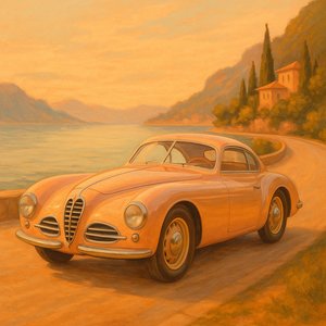 Riviera Reverie — Late‑Forties Italian Grand Tourer