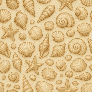 Sandy Seashells — Seamless Marine Pattern (Abstract Patterns)