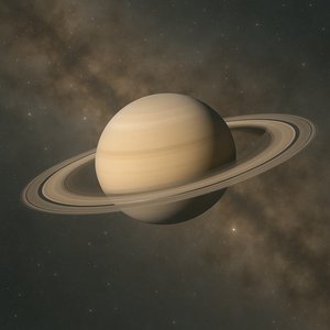 Saturn Amid Soft Cosmic Dust