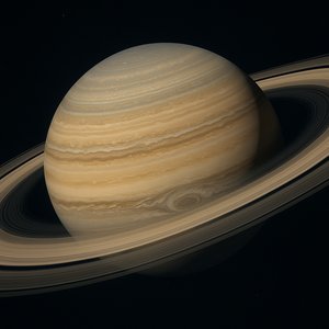 Saturn: Detailed View of Atmospheric Bands and Rings