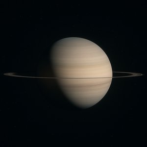 Saturn: Rings Seen Almost Edge‑On