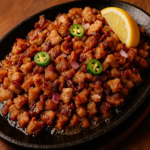 Sizzling Pork Sisig on Hot Plate