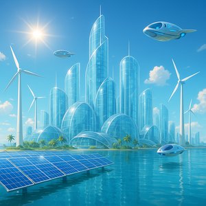 Solar Harbor: A Bright Eco-Futurist City