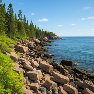 Spring Coastline at Acadia National Park