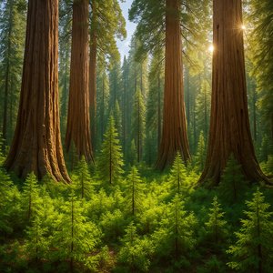 Spring Light in a Sequoia Grove