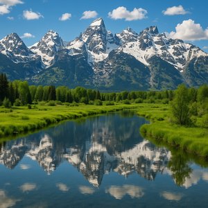 Spring Reflections at the Tetons