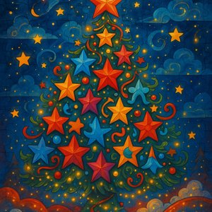 Starlit Whimsy — A Festive Puzzle Tree