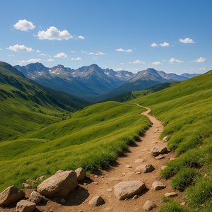 Summer Alpine Trail in the Rockies