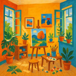 Sunlit Artist's Studio