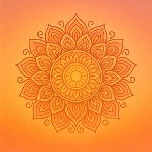 Sunrise Mandala — Warm Gradient Radiance