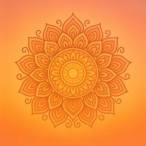 Sunrise Mandala Warm Gradient Radiance