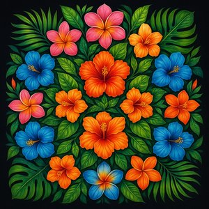 Tropical Botanical Mandala