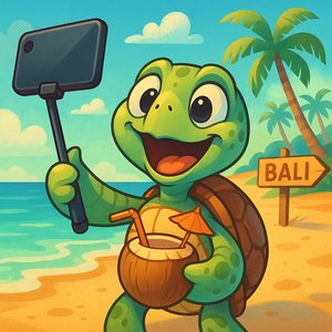 Turtle Selfie in Bali