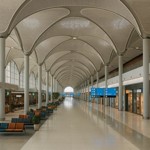 Vaulted Passage — Istanbul Airport Interior