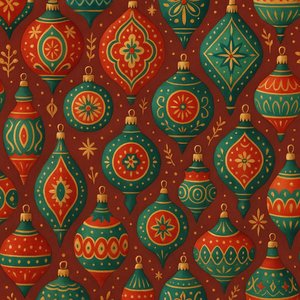 Vintage Ornament Harmony — Holiday Repeat Pattern