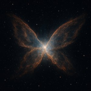 Winged Planetary Nebula – Bipolar Gas Shells in Deep Space