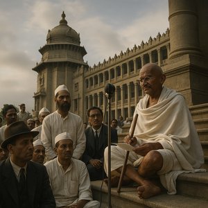 Winter Assembly at the Steps of the Raj Palace