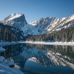 Winter Reflection — Rocky Mountain National Park