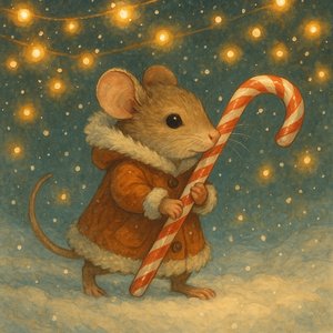 Winter Stroll with a Candy Cane