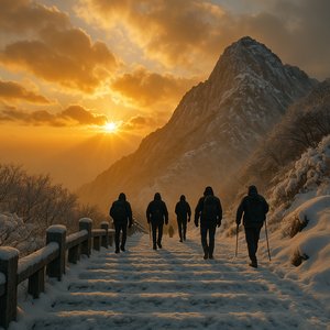 Winter Sunrise Pilgrimage on Mount Tai