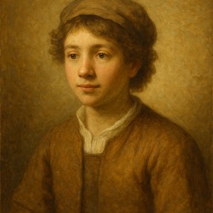 Young Study in Golden Light