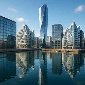 Aarhus Harbor: Glass Skyline at Daylight