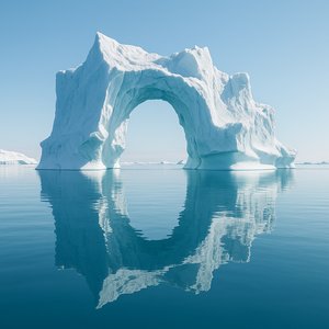 Arch of Ice — Greenland Iceberg Reflection