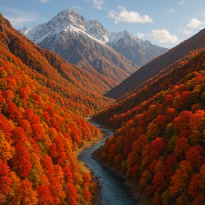 Autumn Valley of the Alborz