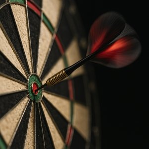 Bullseye Impact — Dart in Motion