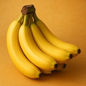 Bunch of Ripe Bananas on Warm Background