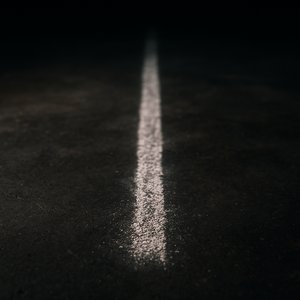 Chalk Throwing Line on Dark Floor — Moody Close-Up