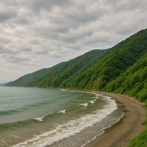 Emerald Coastline of the Caspian Sea