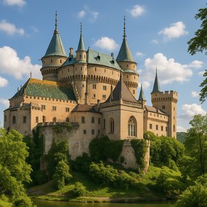 Fairytale View of Bojnice Castle