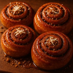 Glazed Golfeados with Panela Syrup and Cheese