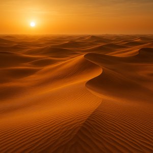 Dunas doradas al atardecer
