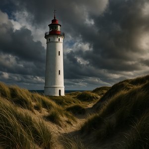 Lone Beacon Over the Dunes