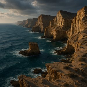 Makran Cliffs at Golden Hour