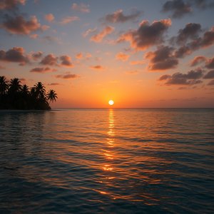 Maldives Sunset — Golden Path to the Horizon
