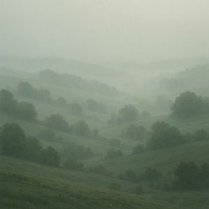 Mists Over Rolling Hills