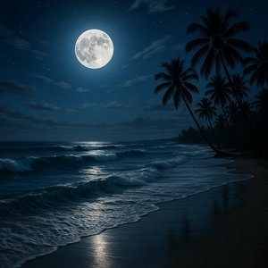 Moonlit Tides — Bali Night Beach