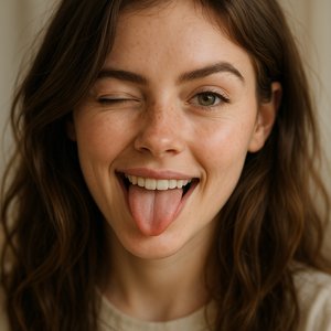 Playful Wink — Close-Up Portrait