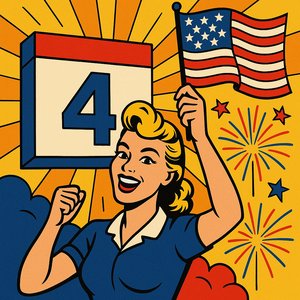 Radiant Fourth Pop Art Celebration