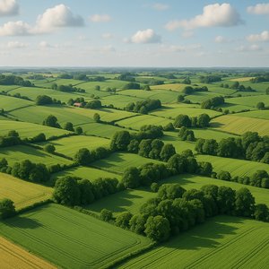 Rolling Green Countryside of Denmark
