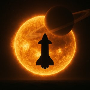 Silhouette Over the Blazing Sun