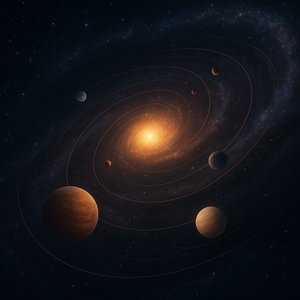 Spiral-Arm Solar System with Glowing Core