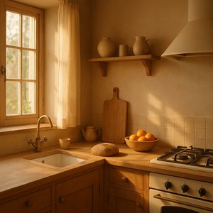 Sunlit Cozy Kitchen Corner