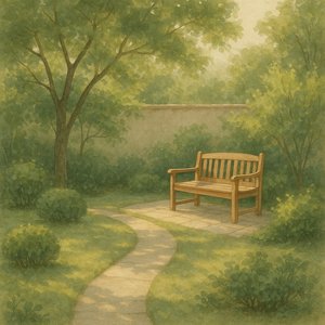 Sunlit Garden Bench